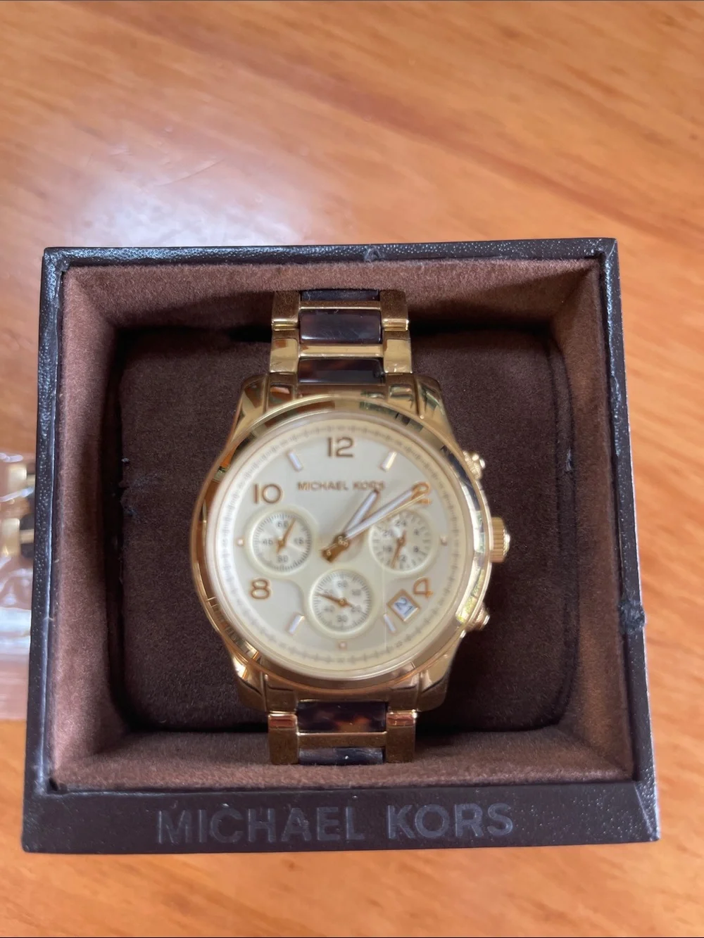 Michael Kors Gold-Tone Women's Chronograph Watch with Cream Dial